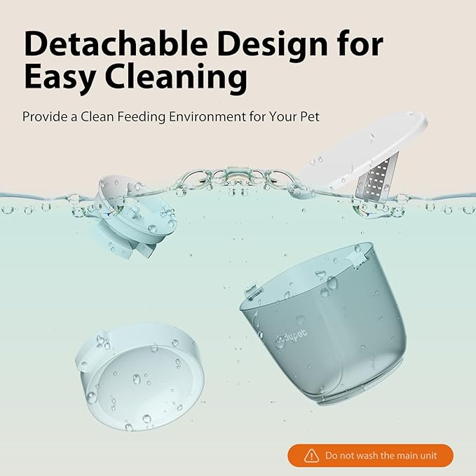 5L Automatic Cat Feeder, Timed Cat Food Dispenser, Automatic Pet Feeders Up to 6 Meal 1-20 Portion, Dual Power Supply Cats Feeder, Pet Dry Food Dispenser for Cats and Small Dogs-PurrikoPets