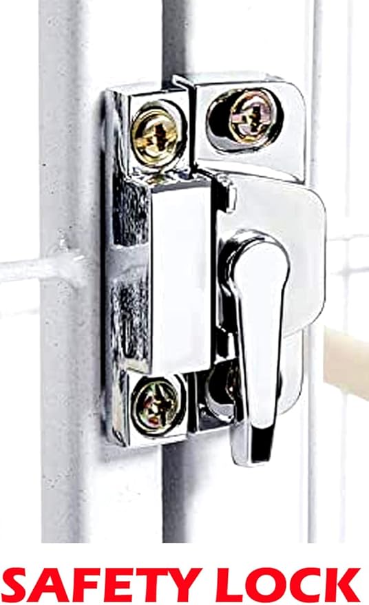 Extra Large Double Ladders Open Play Top Wrought Iron Bird Parrot Parttot Finch Macaw Cockatoo Cage, Include Seed Guard and Toy Hook (32" x 23" x 66"H White Vein)-PurrikoPets