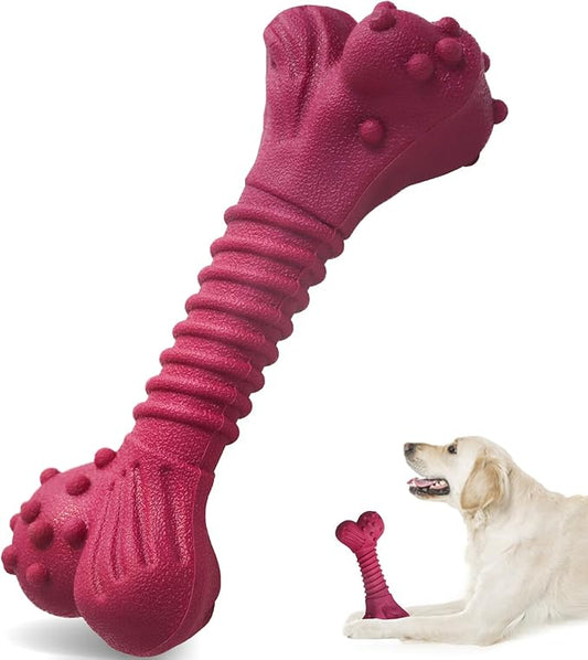 Dog Toys for Aggressive Chewers, Dog Toys for Medium Large Dogs, Natural Rubber Dog Chew Toys with Beef Flavor, Indestructible Chew Toys for Aggressive Chewers (Purple)-PurrikoPets
