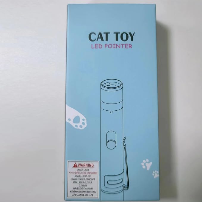 EAWONGEE Cat Toys, Rechargeable Interactive Toy for Cats with 7 Light Projection Modes, Indoor Kitty Pet Dog Toy for Training Chaser, 2 PCS Red-PurrikoPets