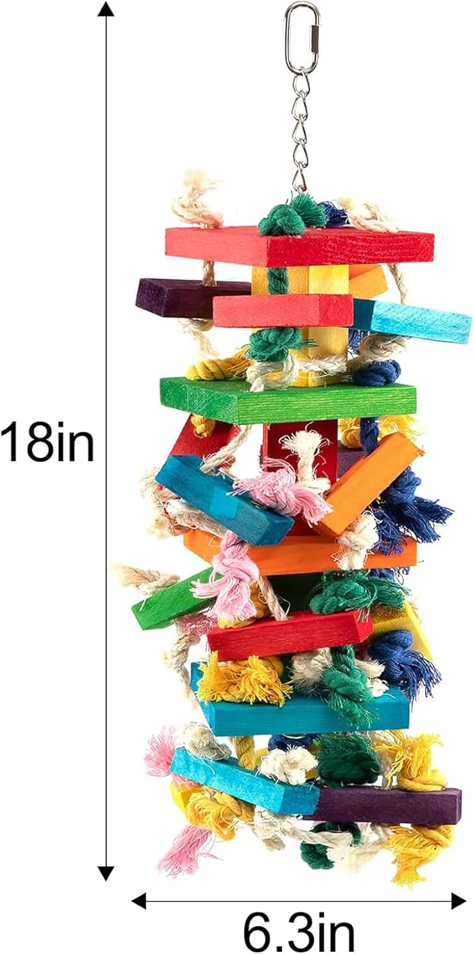 Extra Large Bird Parrot Toys for Macaws, African Grey, Amazon Parrots Bird Gifts-PurrikoPets