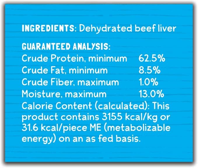 100% All Natural Dehydrated Beef Liver Dog and Cat Treats (6 Ounce Bag) (6 Ounce Bag)-PurrikoPets