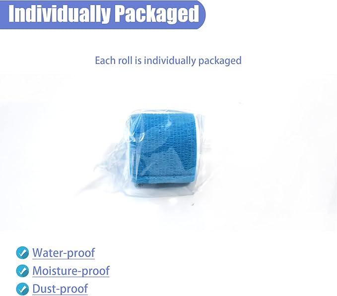 9 Pack 2" x 5 Yards Self Adhesive Bandage Wrap Self Stick Wrap for Ankle, Wrist, Finger, Sports, Breathable Cohesive Vet Tape for Pets (Multi Colors)-PurrikoPets