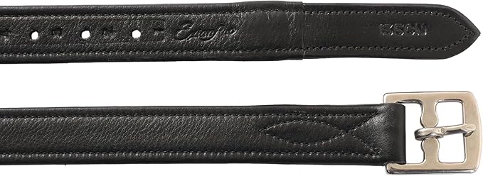 Exion FlexiStrong Stirrup Leathers for English Saddle | Ultra-Soft Cow Calfskin with Nylon Core | 1” Wide Stirrup Leathers for Daily Use | Sizes 48" to 62" | Black, Brown-PurrikoPets