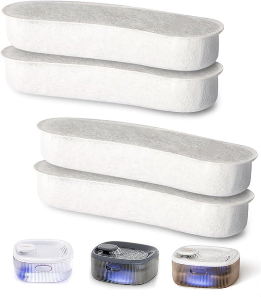 Dog Water Fountains by WOPET, 4 Pcs Pet Water Fountain Filters for W600 Dog Fountain, Large Dog Fountain Filter Replacement Cats,Pets-PurrikoPets