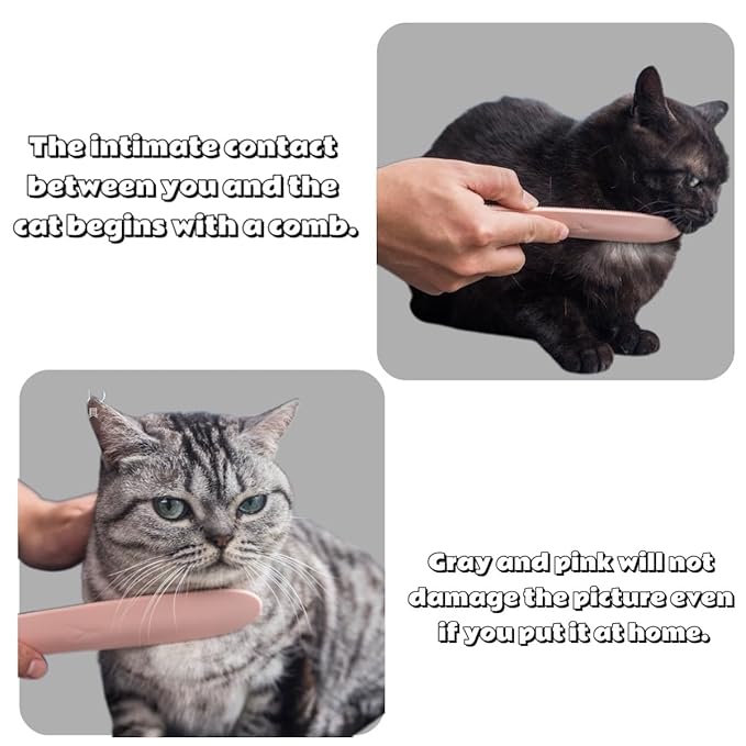 2Pcs Cat Tongue Comb, Pet Grooming Brush, Hair Massage Tool for Cats, Suitable for Short-haired, Long-haired, Kittens, Pet Cleaning Supplies-PurrikoPets