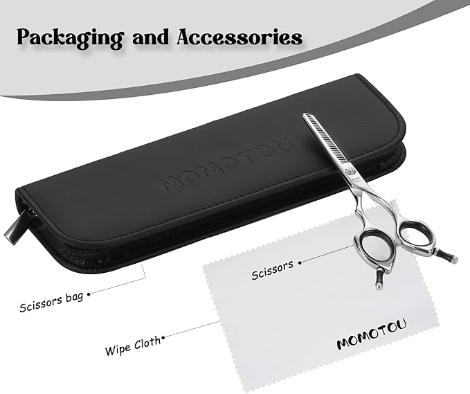 Dog Grooming Scissors 5 inch Small Thinning Scissors Super Light Professional 440C Stainless Steel Pet Shears for Trimming Face and Paws Nose Ear Easy Use.-PurrikoPets