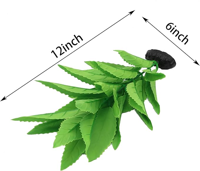 2-Pack 12 Inch Aquarium Silk Aquarium Plants, Artificial Plastic Plant for Small Tank, Goldfish, Fish Hides (Green A, 12 Inch)-PurrikoPets