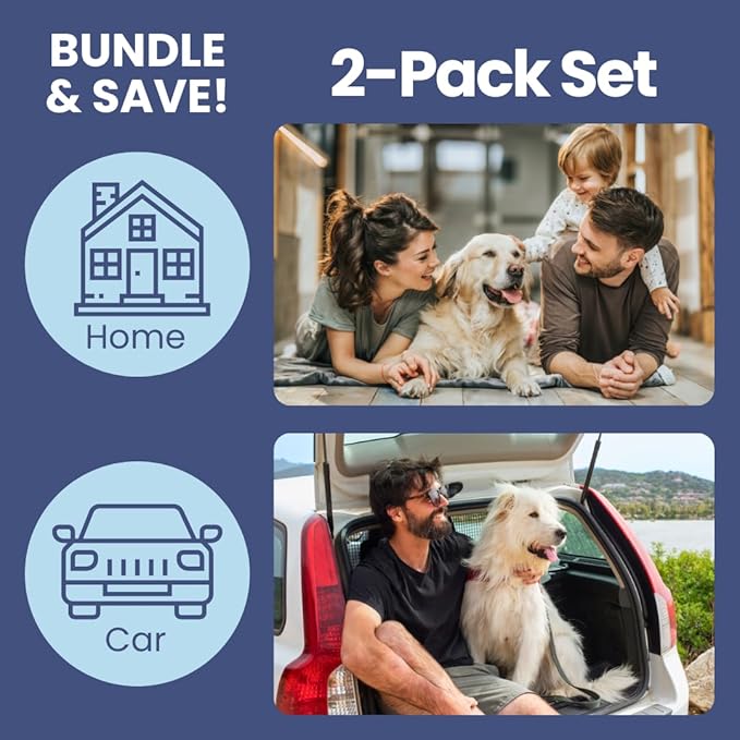 Dog First Aid Kit 2-Pack – Vet-Approved Pet First Aid Supplies for Dogs & Cats in Emergencies – Pet First Aid Guide, Tick Remover, Slip Leash & Medical Essentials for Home, Camping, Car, Travel-PurrikoPets