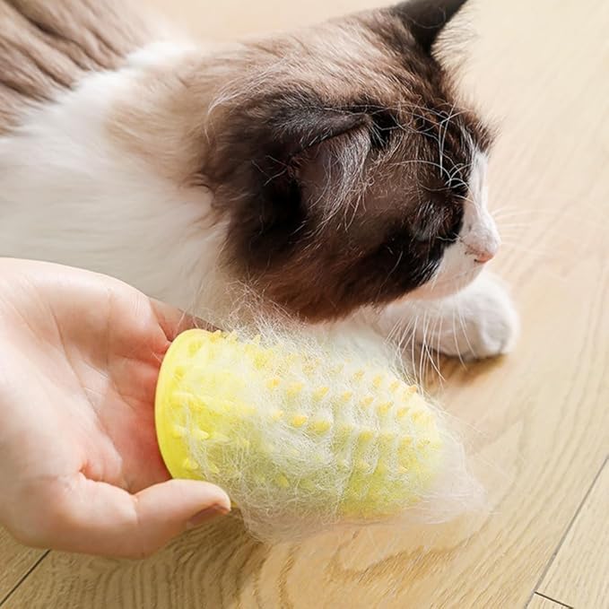 4PCS Cat Self-Groomer, Indoor Cat Brush, Adjustable Silicone Self-Cleaning Massage Tool for Dogs and Cats Scrubbing, Bathing, Massage, Hair Cleaning-PurrikoPets