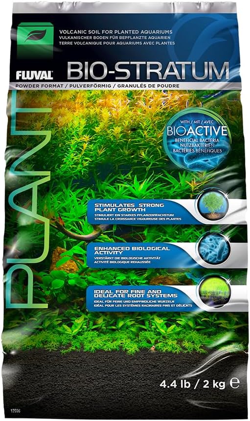 Fluval 12696 Natural Mineral-Rich Volcanic Soil Bio Stratum for Planted Tanks, 4.4 lbs. - Aquarium Substrate for Healthy Plant Development, Growth, and Color-PurrikoPets