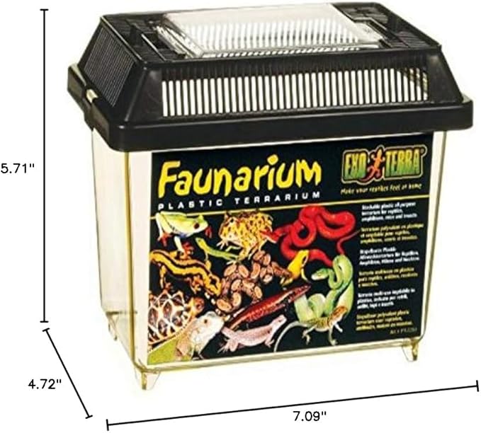 Exo Terra Faunarium, Plastic Reptile Terrarium, Mini, PT2250-PurrikoPets