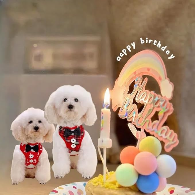 Dog Tuxedo for Wedding, Formal Pet Suit with Bow Tie and Leash, Adjustable Dog Costume for Small Medium Large Dogs, Birthday Christmas Halloween Party Apparel, M（8-14LB）-PurrikoPets