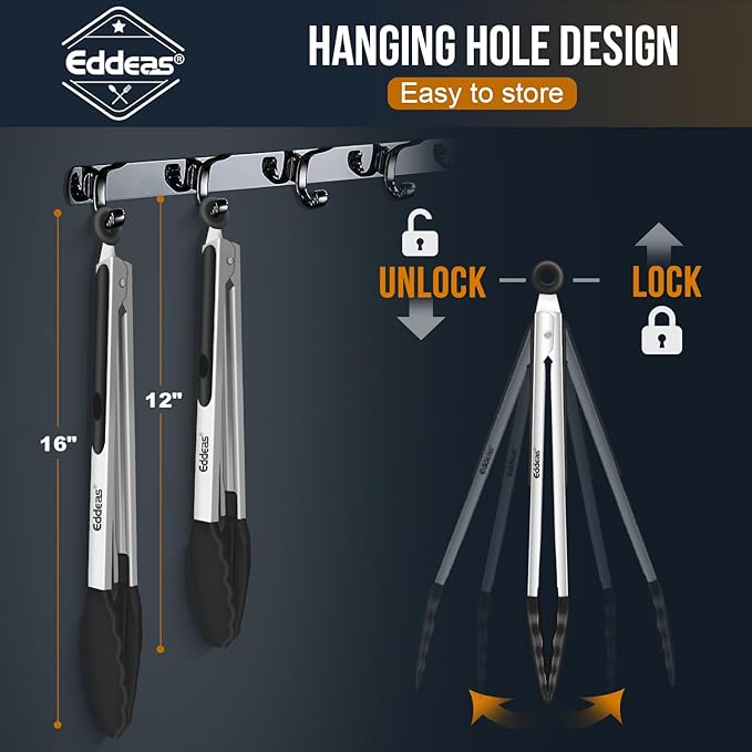 17 & 12 Inch Extra Long Kitchen Tongs with Silicone Tips, Heat Resistant 600 Degrees Silicone Tong, Stainless Steel Tongs for Cooking, Food, Bbq, Grilling, Barbecue, Dishwasher 2 Pack-PurrikoPets