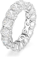 EAMTI Wedding Bands for Women Oval Cut Stackable CZ Cubic Zirconia Engagement Rings Eternity Band Rings Size 3-13