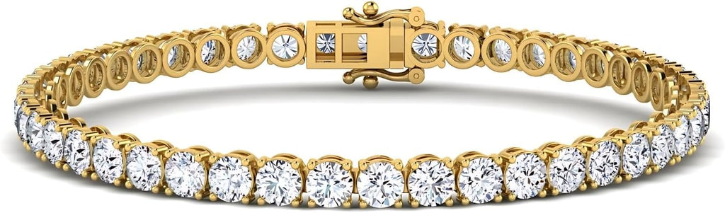 0.50-15 Carat Lab Grown Classic Diamond Tennis Bracelet 4 Prong Setting Luxury Collection (F-G Color, SI Clarity) Length- 7 Inch