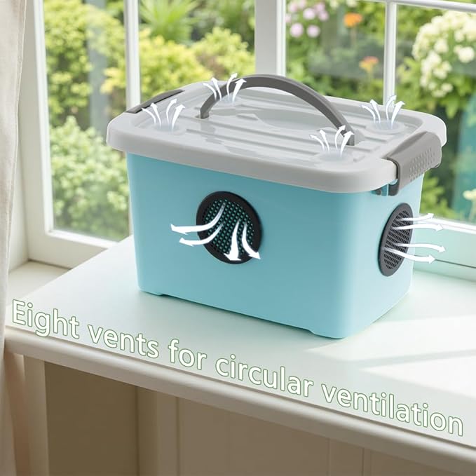 1 Pack Cricket Breeding Box Insect Keeper Reptile Feeding Box for Reptile Bearded Dragon Leopard Gecko Lizard Frog Snake-PurrikoPets