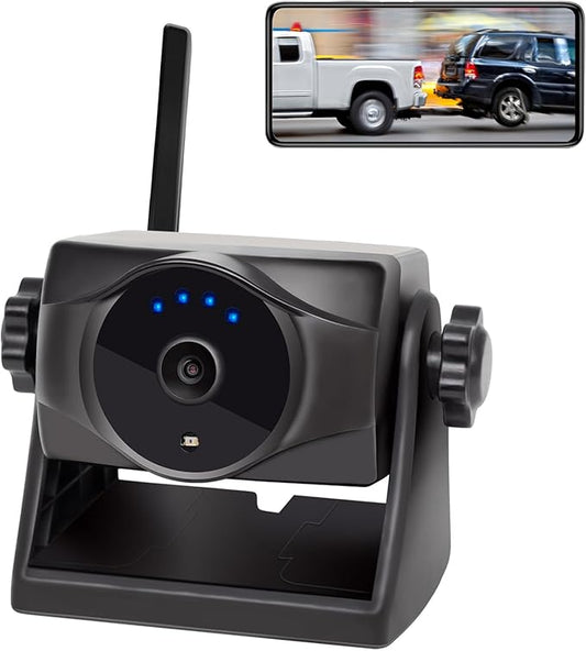 1080P Magnetic Wireless Backup Camera, 90 Days Standby Rechargeable Battery, Waterproof Rear/Front View Camera for Hitching Boat Trailer Horse Pickup RV Car for iPhone iPad Android-PurrikoPets