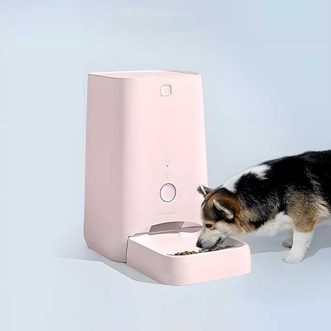 DOGNESS 6L Smart Feeder, Wi-Fi Enabled Pet Feeder for Cat and Dog, Smartphone App for iOS and Android, Portion Control, Fresh Lock System Auto Food Dispenser Pink-PurrikoPets
