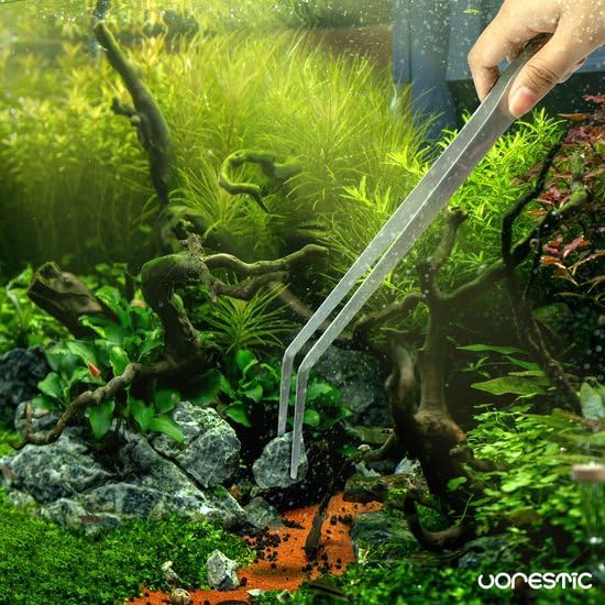 15 Inches Heavy Duty Reptile Feeding Tongs, Curved Aquarium Tweezers, Reptile Tongs, Fish Feeding Tongs, Reptile Feeding Tweezers, Long Tweezers for Aquarium and Terrarium-PurrikoPets