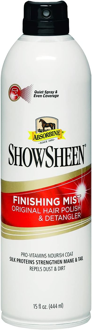 Absorbine ShowSheen Finishing Mist, Streak-Free Shine for Horses, Dogs, Livestock, 15oz-PurrikoPets