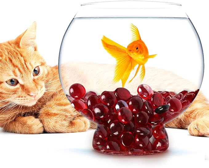 FUTUREPLUSX 1LB Red Glass Beads, Flat Glass Marbles Burgundy Pebbles Marbles for Vases Decorative Red Colored Gemstones Fish Tank Table Scatter Decor Art Craft-PurrikoPets