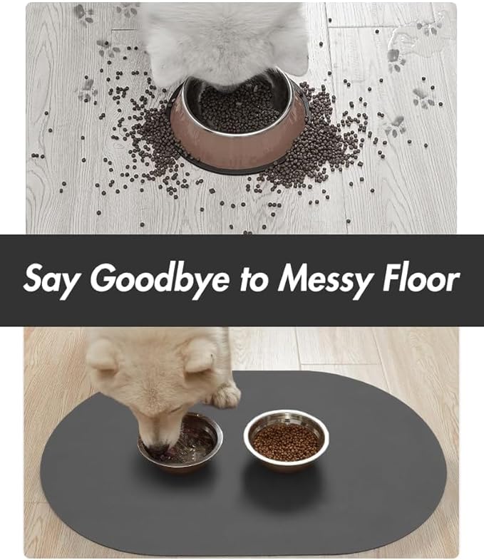 Absorbent Dog Food Mat-Dog Mat for Food and Water Bowl, Quick Dry Pet Food Mat, No Stains Cat Feeding mat, Pet Accessories Pet Supplies Mat-Cat Water Bowl Mat for Messy Drinkers-PurrikoPets