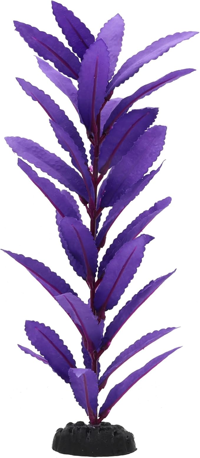 2-Pack 12 Inch Aquarium Silk Aquarium Plants, Artificial Plastic Plant for Small Tank, Goldfish, Fish Hides (Purple, 12 Inch)-PurrikoPets