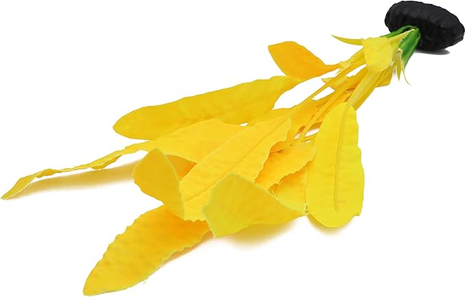 ALEGI Silk Aquarium Plants, 12 inch Artificial Silk Plants Decorations for Fish Tank,Aquarium Décor Plastic Plants (Yellow, 2 Pack)-PurrikoPets