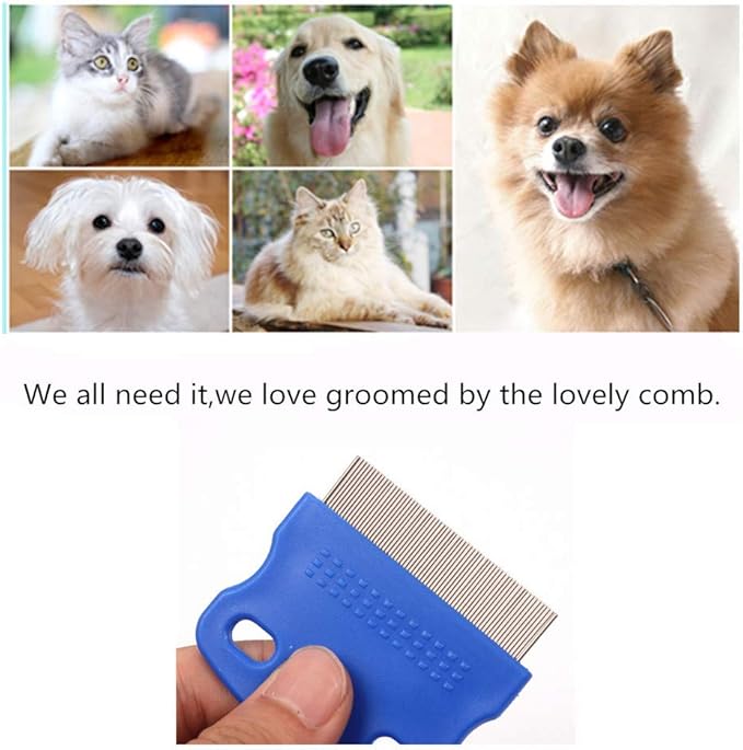 2 Pcs Cat Combs Dogs Grooming Combs Tear Stain Remover, Effectively Removes Crust, Loose Hair, Eye Stain on Pet(Random Color)-PurrikoPets
