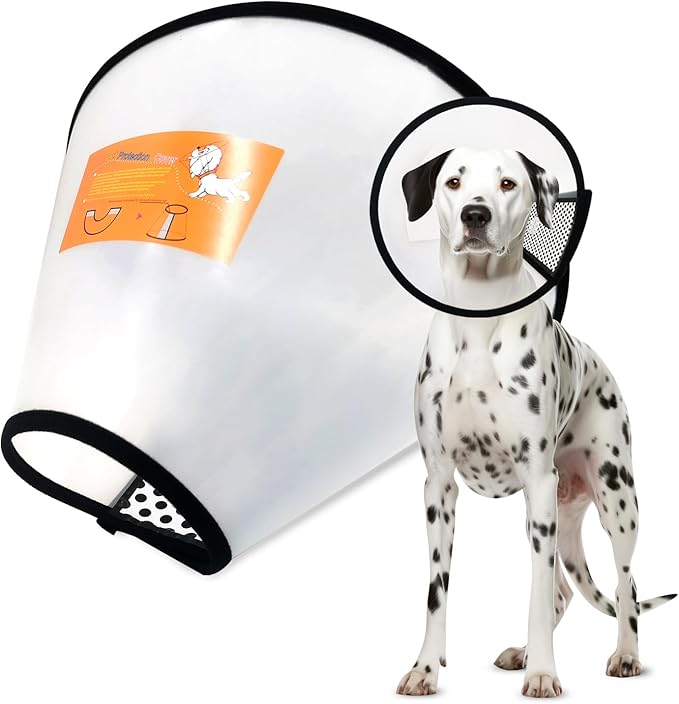 Adjustable Dog Cone Collar After Surgery Soft Cone of Shame Alternatives for Dog Cat Puppy Plastic Elizabethan Collar for Dogs from Licking Biting Scratching Wounds(XXXL,Neck:16.5-18.1in)-PurrikoPets