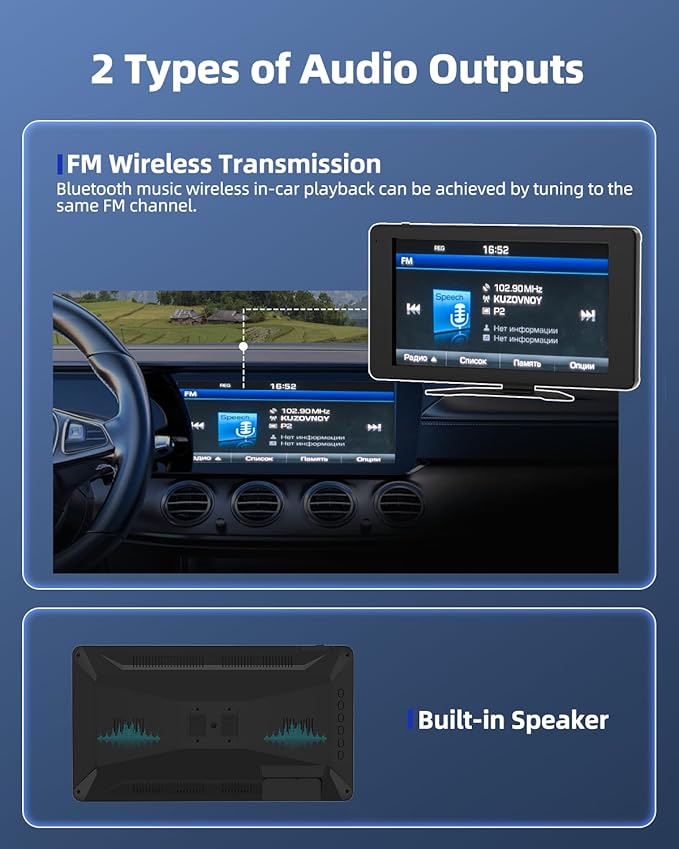 4 Channel 1080p HD Backup Camera System with 10.2" Touchscreen Monitor, DVR Recording/Playback, Bluetooth, FM Radio & Media Player for Trucks, Semis, RVs, Trailers, Vans, SUVs, Cars-PurrikoPets