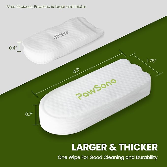 Dog Ear Finger Wipes for Dogs & Cats, 150 Count-PurrikoPets