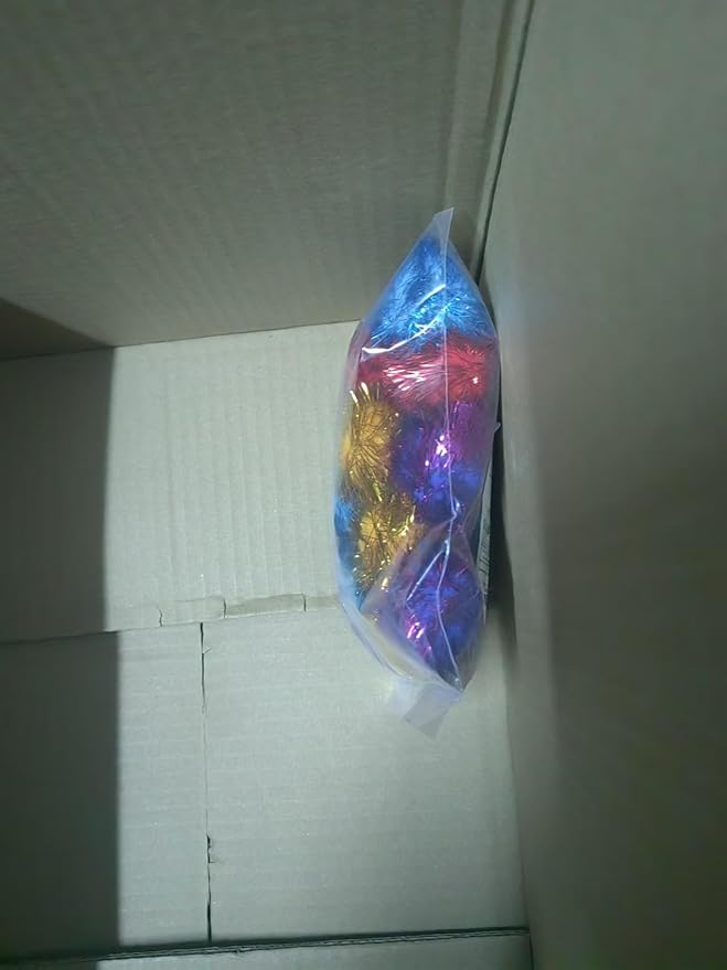 20 Pack 2 Inches Sparkle Balls for Cats, Large Size, Glitter Pom Poms Fuzzy Balls for Cats, Kitten Indoor Assorted Color Random-PurrikoPets