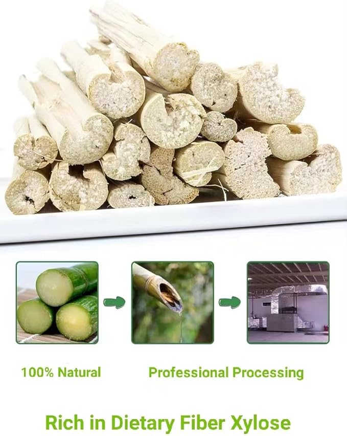 300g Snacks Sweet Bamboo Chew Toy for Rabbits Chew Sticks for Hamster Chinchilla Guinea Pig,Molar Treats Snack for Small Animals-PurrikoPets