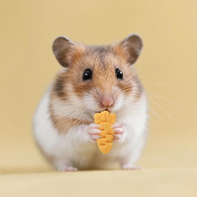 Abizoo Hamster & Gerbil Treats, Crunchy Baked Hamster Snacks with Carrot and Yeast, Natural Training Reward Chew Treats for Small Animals, Supports Digestion and Dental Health-PurrikoPets