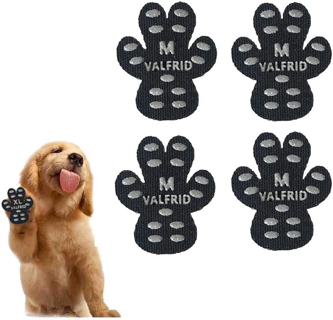 Dog Paw Protector Anti-Slip Grips to Keeps Dogs from Slipping On Hardwood Floors,Disposable Self Adhesive Resistant Dog Shoes Booties Socks Replacement M 24 Pieces-PurrikoPets