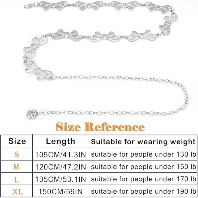 Waist Chain Belts Women Girls Metal Belly Link Adjustable Waist Belt for Jeans and Dress