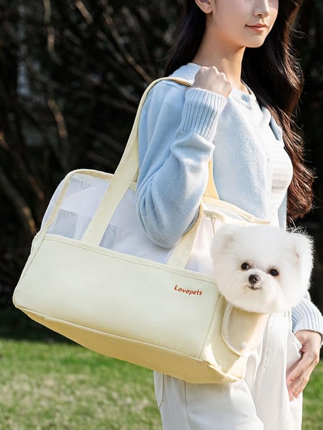 Dog Purse Carrier for Small Dogs Cat Kitty Puppy Rabbit Bunny Dog Cat Bag Carrier for Animals up to 22lbs Soft Sided, Collapsible Pet Carrier Sling for Outing Travel Vet-Sky Blue-PurrikoPets