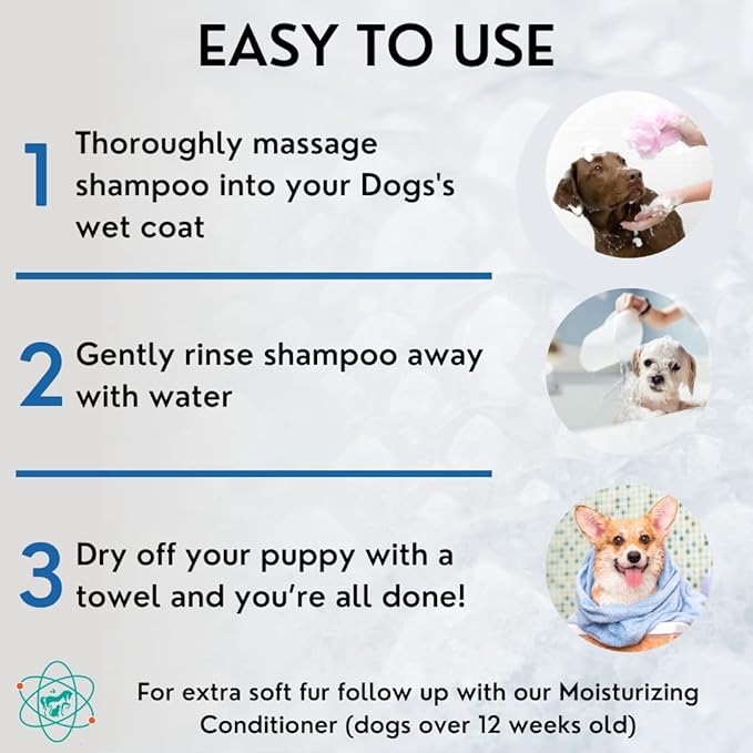 8 floz 5 in 1 Dog Shampoo for Itchy Skin - Sensitive Skin Dog Shampoo for Smelly Dogs - Dog Shampoos & Conditioners - Made in The USA-PurrikoPets