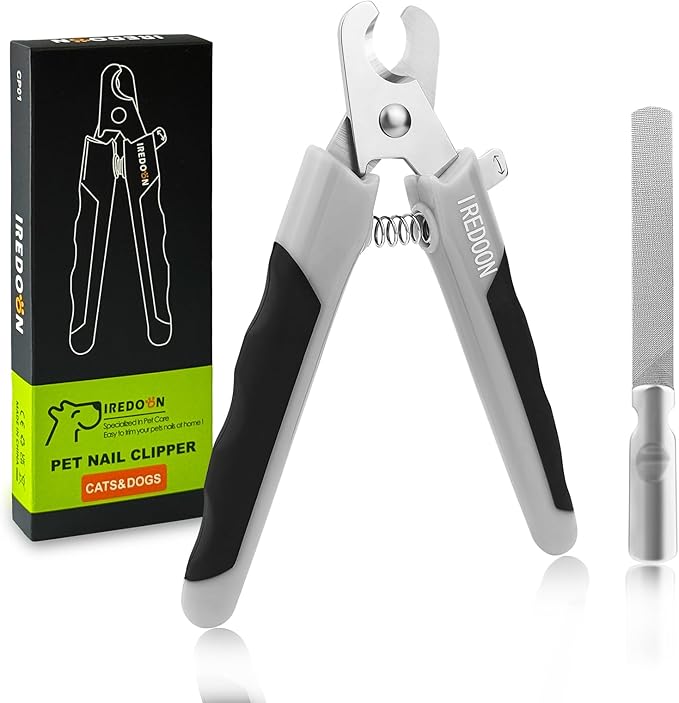 Dog Nail Clippers and Trimmers with Nail File, Ultra-Sharp 4CR13 Stainless Steel Blades Pet Grooming Nail Clippers for Small Medium-Large Breeds-PurrikoPets