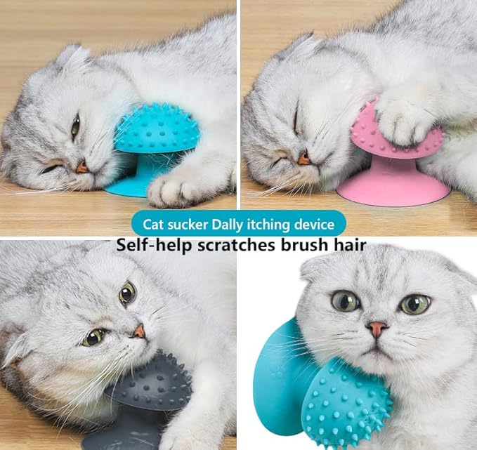3-Pack Cat Scratcher cat self groomer for Loose Fur Removal, Catnip Massager, Massage Combs for Short & Long Fur Cats and Kittens-PurrikoPets