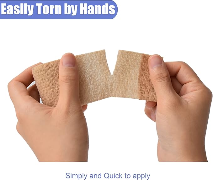 9 Pack 2" x 5 Yards Self Adhesive Bandage Wrap Self Stick Wrap for Ankle, Wrist, Finger, Sports, Breathable Cohesive Vet Tape for Pets (Multi Colors)-PurrikoPets