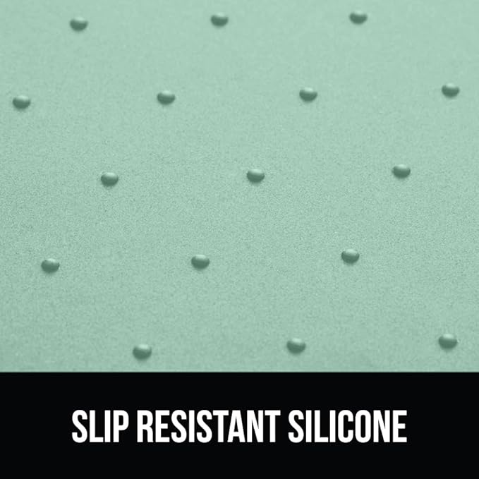 GORILLA GRIP 100% Waterproof Raised Edge BPA Free Silicone Pet Feeding Mat, Dog Cat Food Mats Contain Spills Protects Floors, Placemats for Cats and Dogs Water Bowl, Pets Accessories 28x18 Mint-PurrikoPets