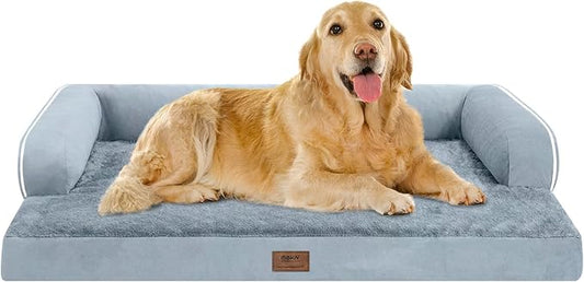 Extra Large Dog Bed Orthopedic Waterproof: Memory Foam Dog Bed for XL XLarge Extra Big Dogs - Couch Sofa - Washable with Removable Cover-PurrikoPets