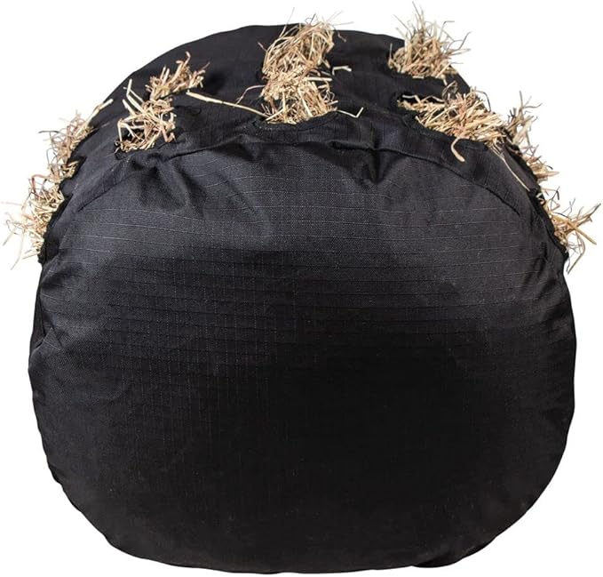 Dura-Tech Full Bale Hay Sack | Color Black | Horse Stable Essential | Full Bale Capacity | Slow Feed Design | Durable 1200D Fabric | Easy Hanging-PurrikoPets