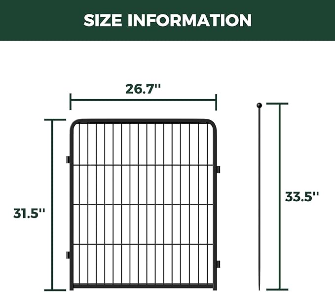 FXW Rollick Unleashed Dog Playpen for Indoor, Yard, RV Camping, 32 inch 2 Panels for Small and Medium Dogs, Black│Patented-PurrikoPets