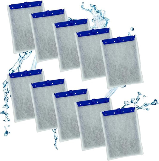 10 Pack Large Replacement Filter Cartridges for Tetra Whisper Bio-Bag Filters, Compatible with 20i,40i/IQ20,30,45,60/PF20,30,40,60 Filters and ReptoFilter Aquariums-PurrikoPets