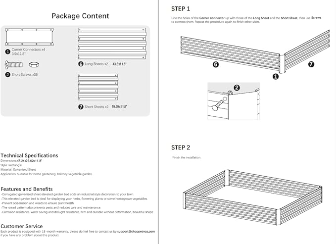 4x2x1ft Metal Raised Garden Bed Kit，Galvanized Garden Bed Box for Vegetables, Flowers, Herbs, and Succulents,60 Gallon Capacity - Green-PurrikoPets