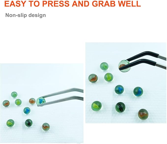 2 Pack Extra Long Tweezers, Fecsam Feeding Tongs, 18.9 inch & 10.5 inch Curved Aquarium Stainless Steel Large Aquascape Tools for Fish Tank, Terrarium，Aquascaping, Reptile, Bearded Dragon-PurrikoPets